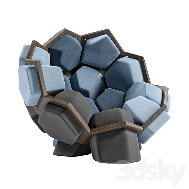 Modular armchair Quartz by Ctrlzak 3DModel