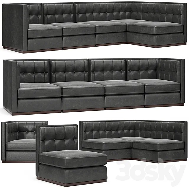 Modular Club Sofa 3D Model Modular Club Sofa 3D Model