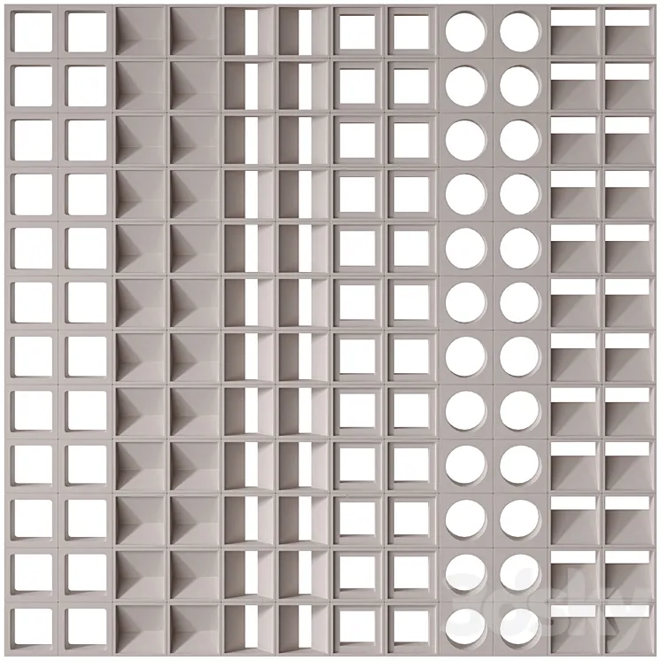 Modular decorative partition Modular Wall 01 3D Model Free Download Modular decorative partition Modular Wall 01 3D Model Free Download