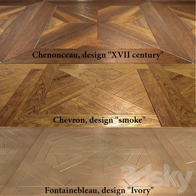Modular flooring 3 (3 types) 3D Model Modular flooring 3 (3 types) 3D Model