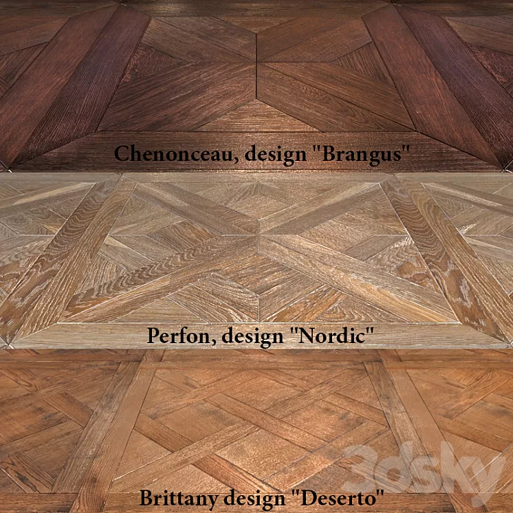 Modular flooring 4 (3 types) 3D Model