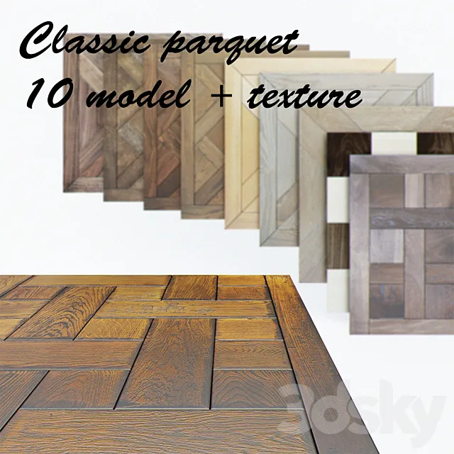 Modular flooring classical 3D Model Modular flooring classical 3D Model