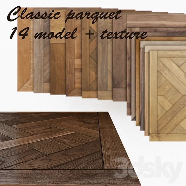 Modular flooring. classical 3DModel Modular flooring. classical 3DModel
