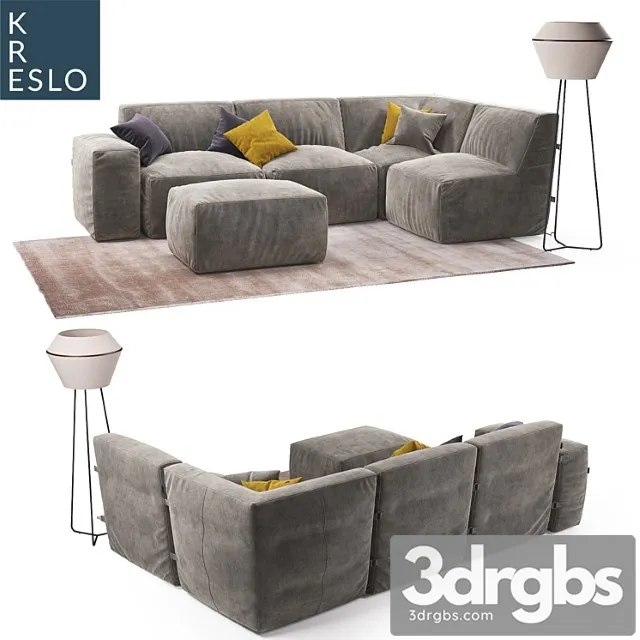 Modular frameless sofa_1 2 3D Model Download Modular frameless sofa_1 2 3D Model Download