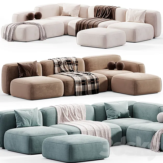 Modular HIPPO sofa MANO FACTORY 3D Model