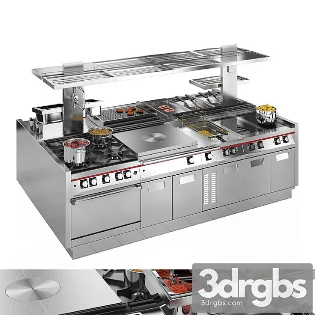 Modular Kitchen Angelo Po ICON9000 3D Model Download