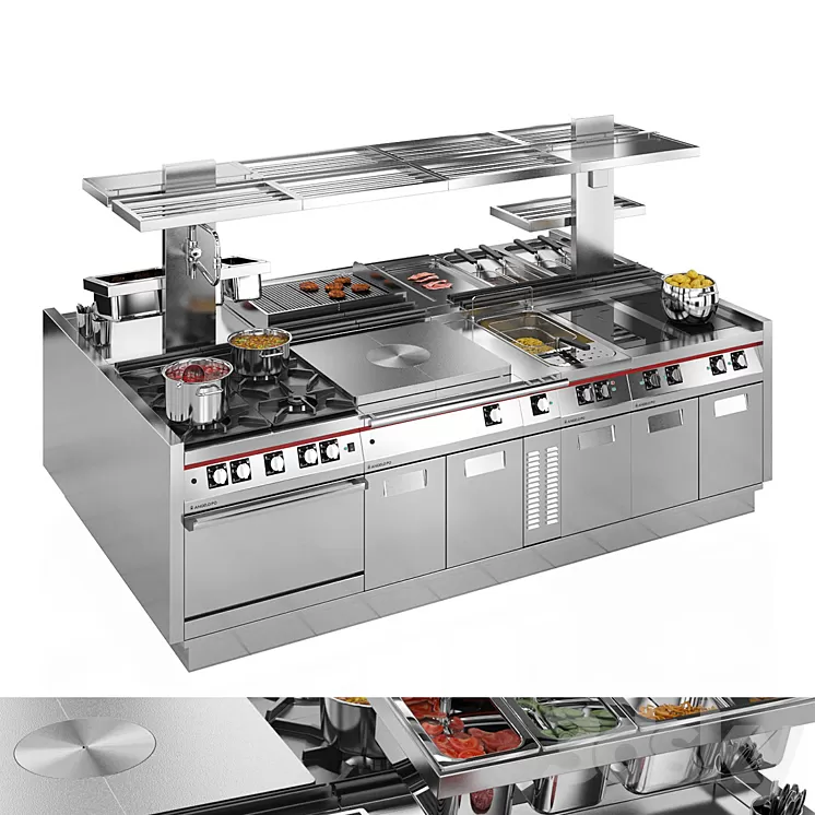 Modular Kitchen Angelo Po ICON9000 3D Model