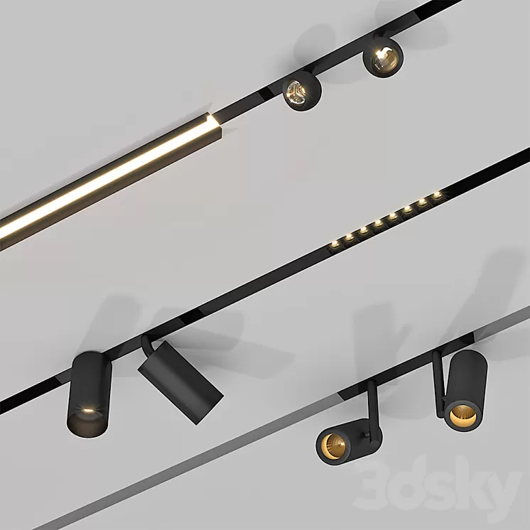Modular light spot system 3D Model Modular light spot system 3D Model