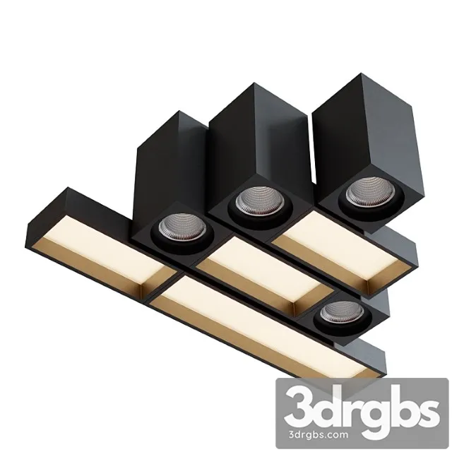 Modular Lighting Instruments QBINI Set 3D Model Download