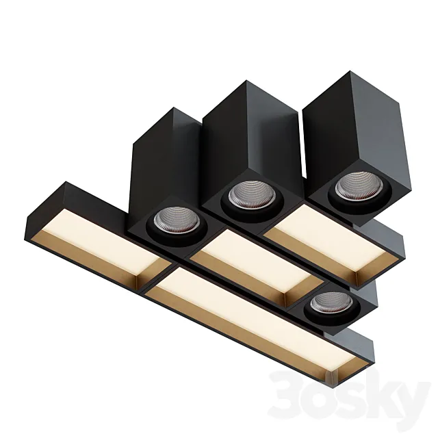 Modular Lighting Instruments QBINI Set 3DModel