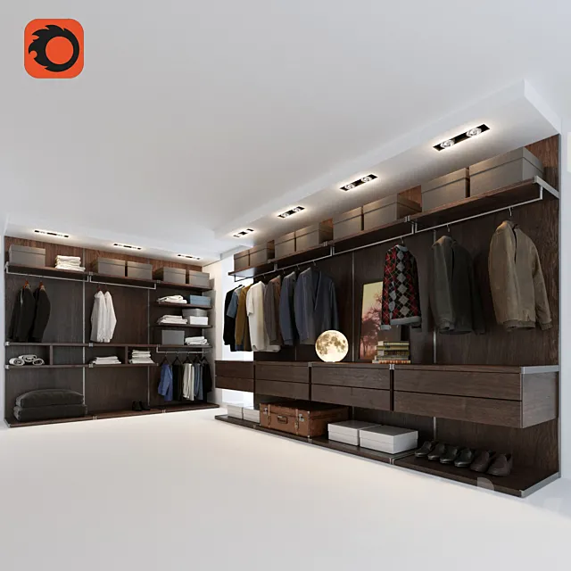 Modular men’s wardrobe 3D Model