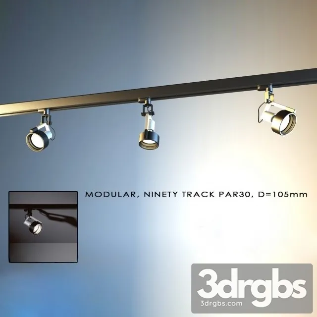 Modular Ninety Track PAR30 3D Model Download