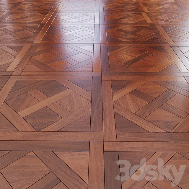 Modular parquet 3D Model