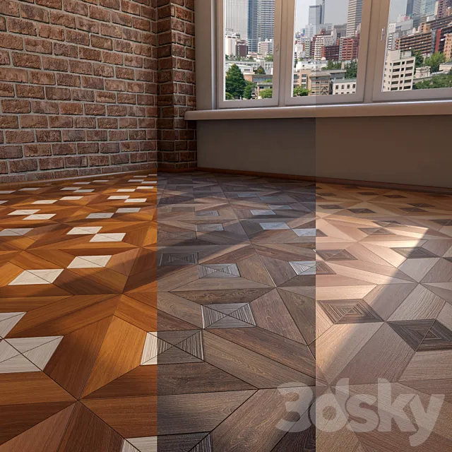 Modular parquet 3D Model Modular parquet 3D Model