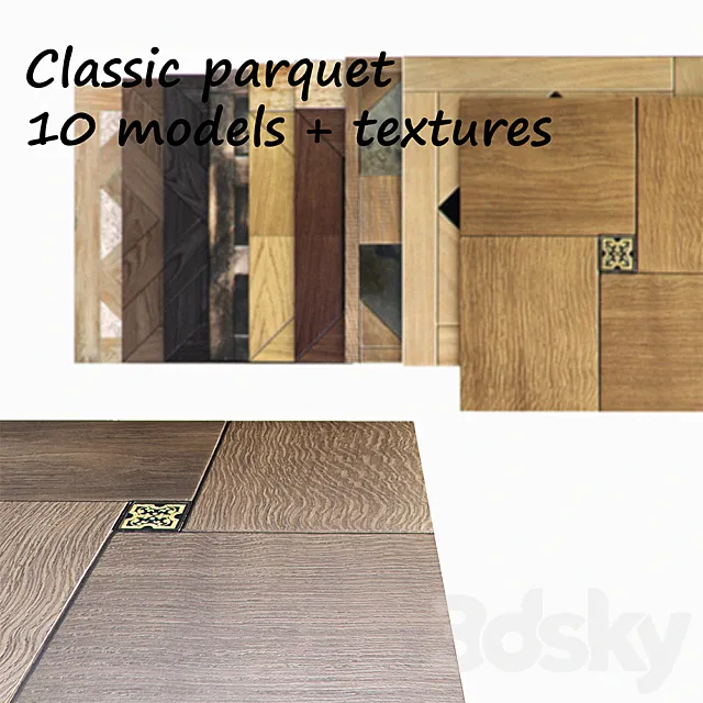 Modular parquet. classic 3DModel Modular parquet. classic 3DModel