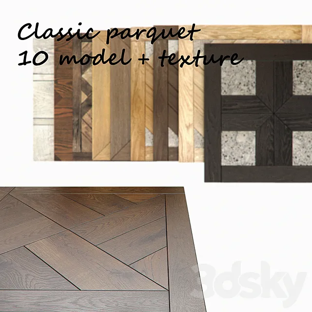 Modular parquet classic 3D Model Modular parquet classic 3D Model