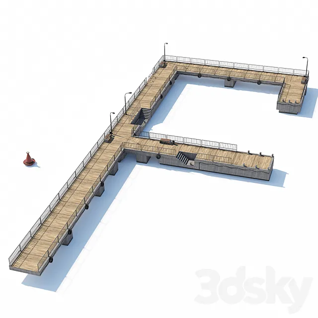 Modular Pier _ Bridge 2 3D Model Modular Pier _ Bridge 2 3D Model