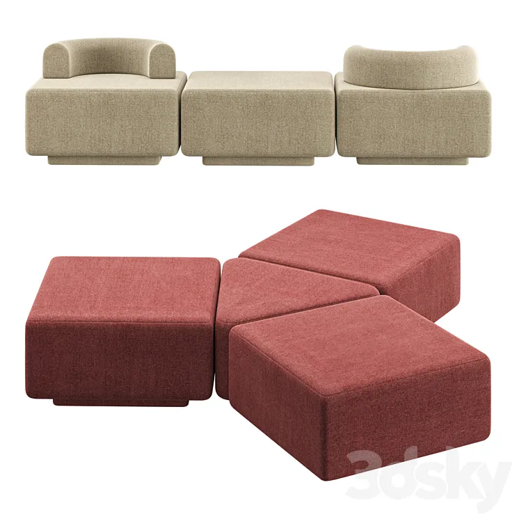 Modular Pouf Plump 3D Model Free Download Modular Pouf Plump 3D Model Free Download