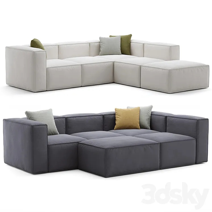 Modular Relax Sofa Sonit Tavola 3D Model Free Download