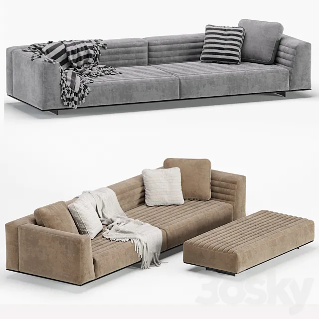 Modular Roger Sofa Minotti 3D Model Modular Roger Sofa Minotti 3D Model