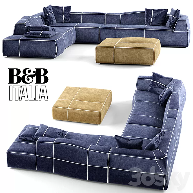 modular sofa b & b bend sofa 3D Model
