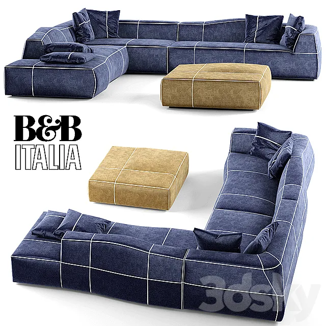 modular sofa b & b bend sofa 3DModel modular sofa b & b bend sofa 3DModel