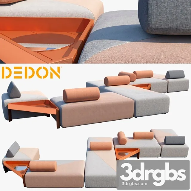 Modular sofa brixx dedon 2 3D Model Download Modular sofa brixx dedon 2 3D Model Download