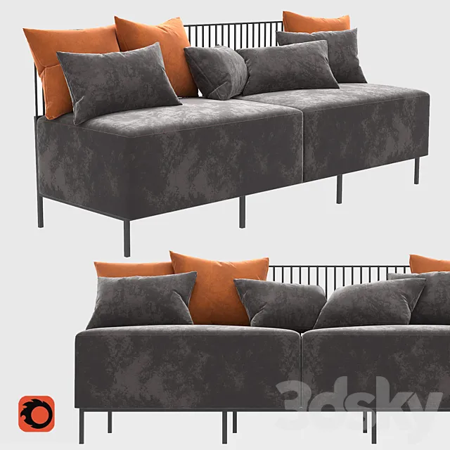 Modular sofa Combo Sofa 3D Model Modular sofa Combo Sofa 3D Model