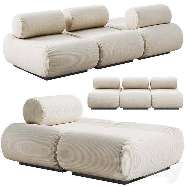 Modular sofa Corbi Trio 3D Model Modular sofa Corbi Trio 3D Model