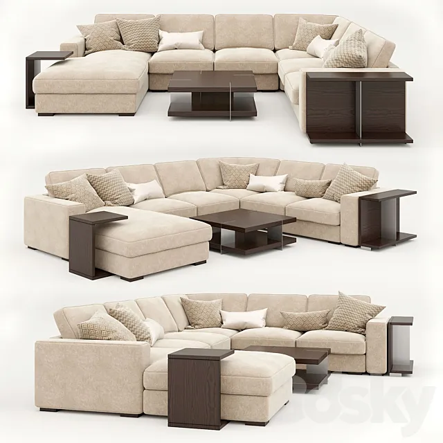 Modular sofa DOMINO 3D Model Modular sofa DOMINO 3D Model