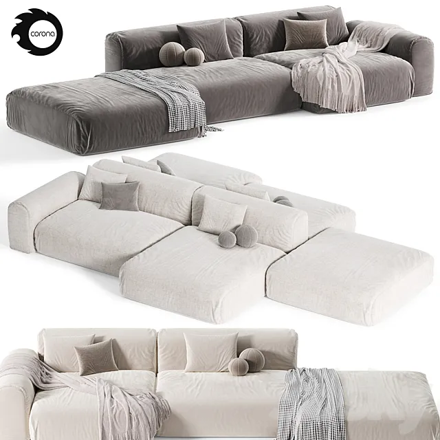 Modular Sofa Eazy Modern By aatom 3D Model Modular Sofa Eazy Modern By aatom 3D Model