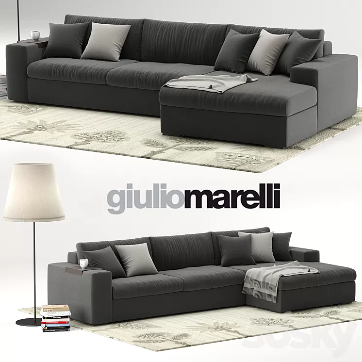 Modular sofa Epika Giulio Marelli 3D Model