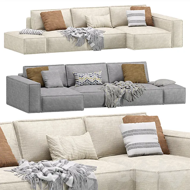 Modular Sofa Eten 2 Vertical Mix 3D Model Modular Sofa Eten 2 Vertical Mix 3D Model