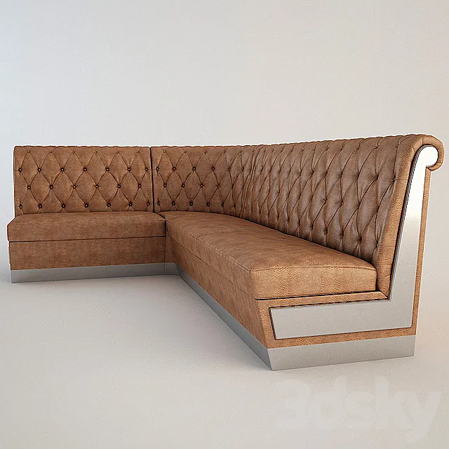 Modular sofa for restaurant 3D Model