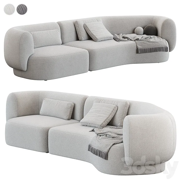 Modular sofa HUG Modular Sofa Composition 01 3D Model Free Download