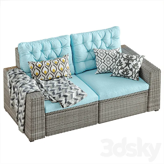 Modular sofa IKEA Solleron 3D Model Modular sofa IKEA Solleron 3D Model