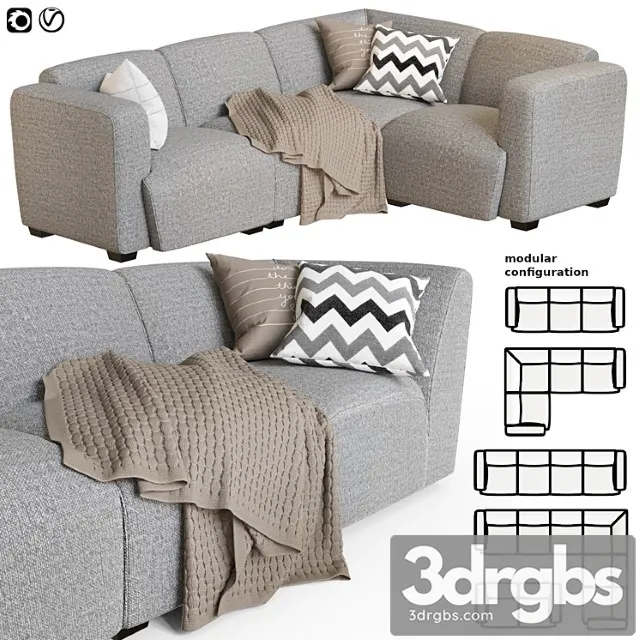 Modular sofa la forma legara sofa in gray Modular sofa la forma legara sofa in gray