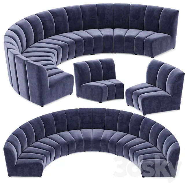 Modular sofa lando eichholtz 3D Model Modular sofa lando eichholtz 3D Model