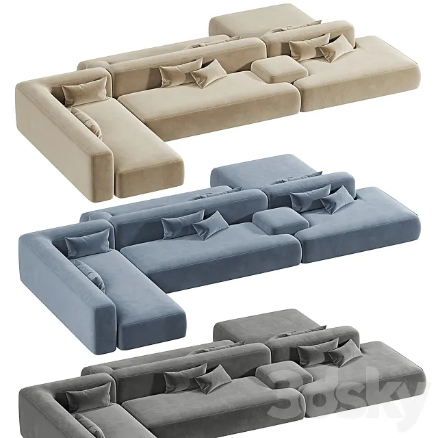 Modular sofa Lema Cloud 3D Model Modular sofa Lema Cloud 3D Model