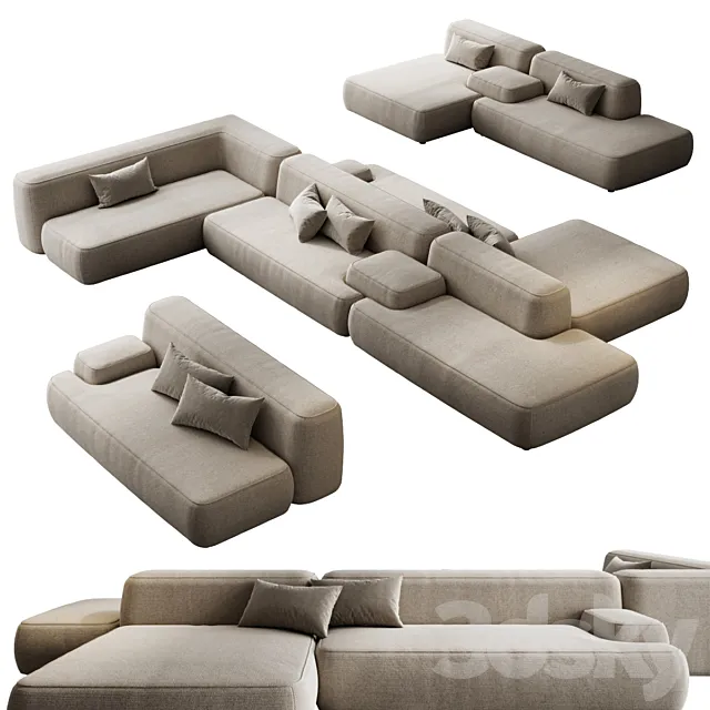 Modular sofa Lema Cloud 3DModel Modular sofa Lema Cloud 3DModel