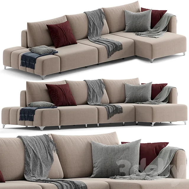 Modular sofa MOON 161 3D Model