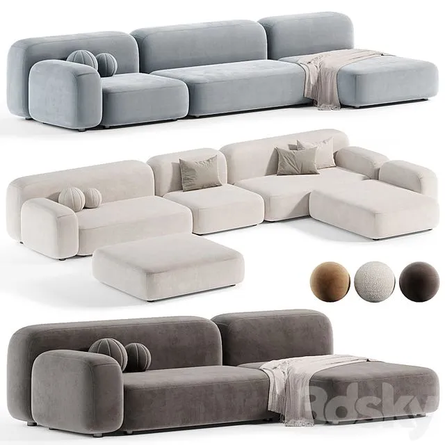 Modular Sofa Ribble-3 by Divan 3D Model Modular Sofa Ribble-3 by Divan 3D Model