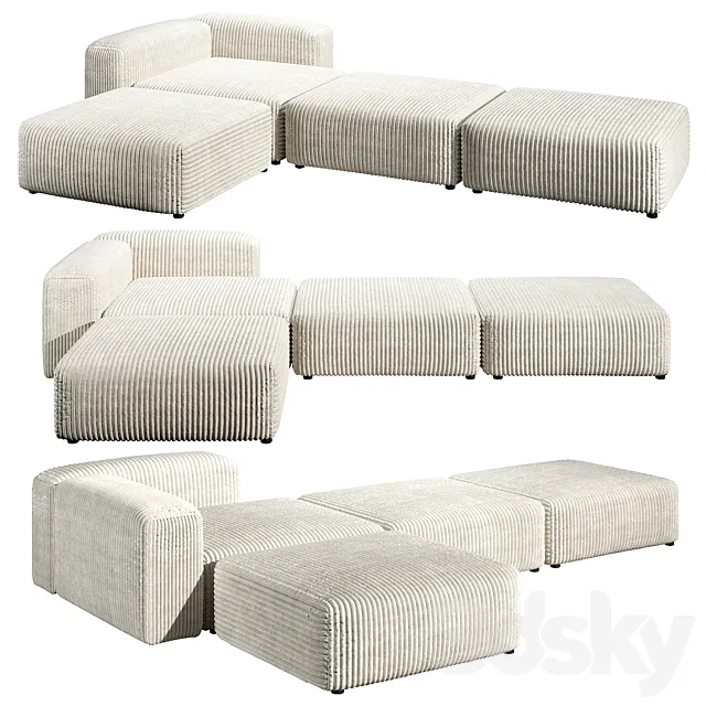 Modular sofa Sorrento 3D Model Modular sofa Sorrento 3D Model