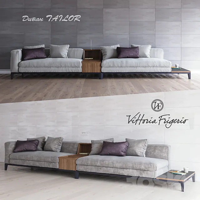 Modular sofa TAILOR (two variants of the fabric) 3D Model Modular sofa TAILOR (two variants of the fabric) 3D Model