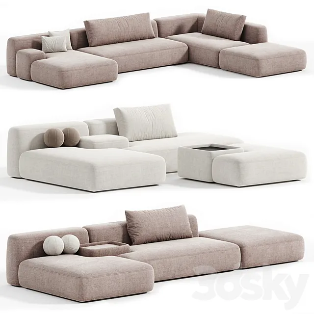 Modular sofa Tasos 3D Model Modular sofa Tasos 3D Model