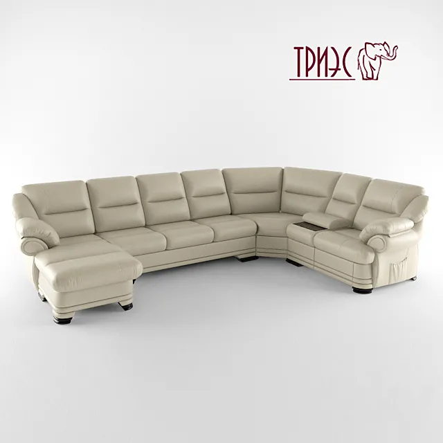 Modular sofa with ottoman and a bar Diana-1 (Factory TRIES) 3DModel Modular sofa with ottoman and a bar Diana-1 (Factory TRIES) 3DModel
