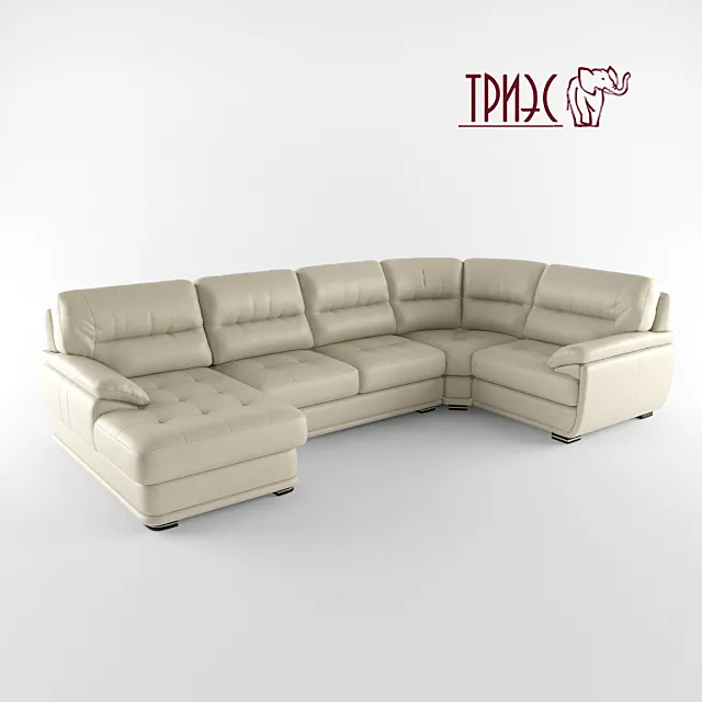 Modular sofa with ottoman and a bar Diana-2 (Factory TRIES) 3DModel Modular sofa with ottoman and a bar Diana-2 (Factory TRIES) 3DModel