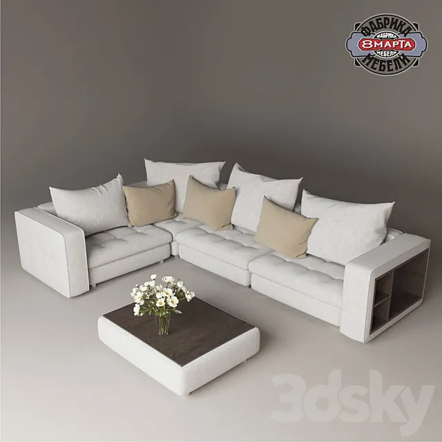 Modular sofas. corner. 3DModel