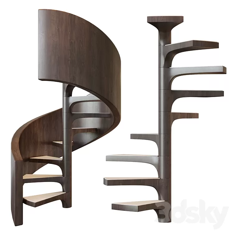 Modular staircase 2 3D Model Free Download