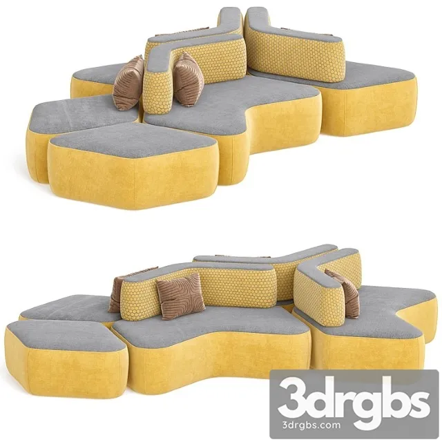 Modular upholstered bench cross Modular upholstered bench cross